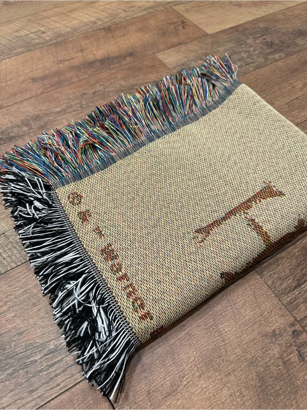 Hufflepuff Crest Woven Wall Tapestry - Cream and Green